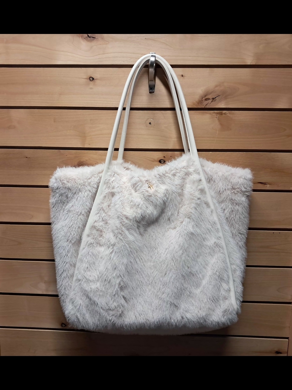 Victoria's Secret Faux Fur Tote Like New - Picture 2 of 5